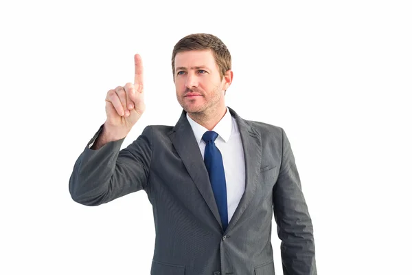 Gericht zakenman wijzen met vinger — Stockfoto
