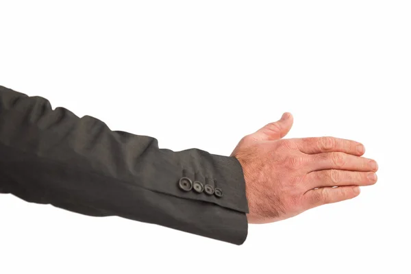 Businessman reaching hand out — Stock Photo, Image
