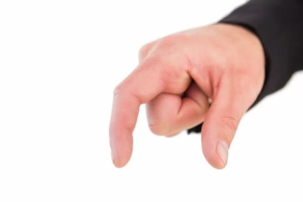 Businessmans fingers presenting — Stock Photo, Image