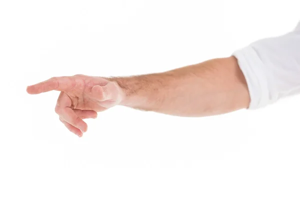 Üzletember kéz mutató póló — Stock Fotó