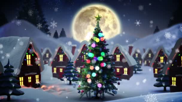 Santa delivering presents to christmas village — Stock Video © Wavebreakmedia #61018739 Santa delivering presents to christmas village — Stock Video © Wavebreakmedia #61018739