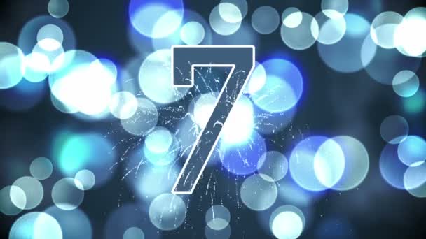Countdown von zehn auf eins für das neue Jahr — Stockvideo