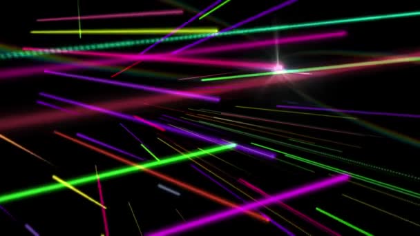 Rayons laser colorés brillants — Video