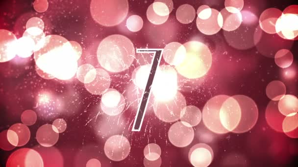 Countdown von zehn auf eins für das neue Jahr — Stockvideo
