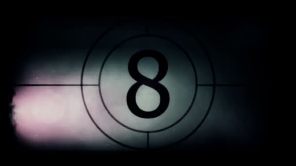 Countdown zum Retro-Streifen — Stockvideo