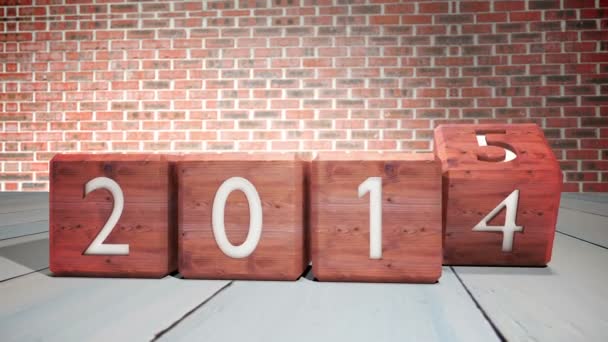 2014 blocos mudando para 2015 — Vídeo de Stock