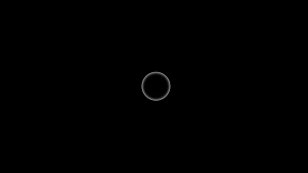 Shaky circle on black background — Stock Video