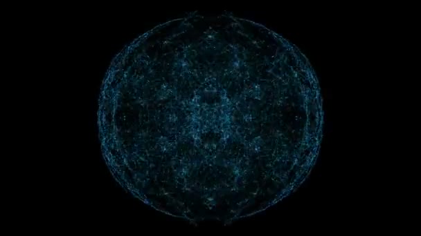 Blue mirror image pattern moving — Stock Video