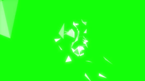 Geometric shapes on green background — Stock Video