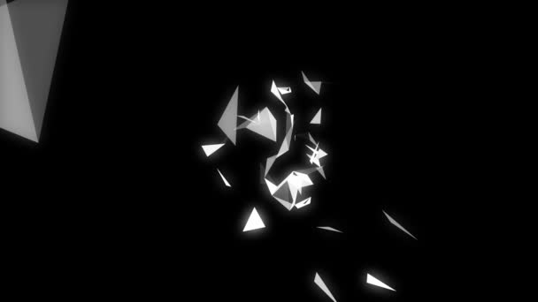 Geometric shapes on black background — Stock Video