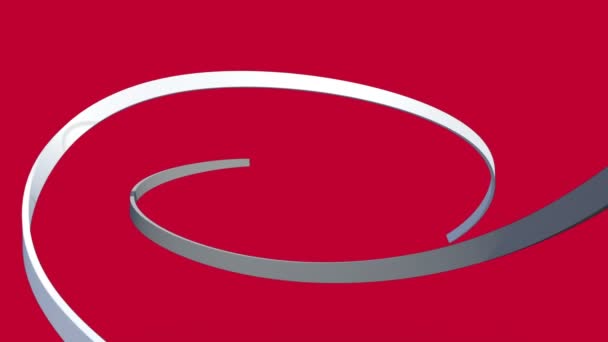 White lines swirling on red background — Stock Video