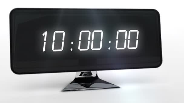 Odpočítávání na 0 na obrazovce počítače — Stock video