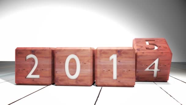 2014 blocos mudando para 2015 — Vídeo de Stock