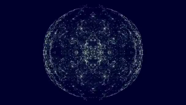 Espejo patrón de imagen moviéndose en una esfera — Vídeo de stock