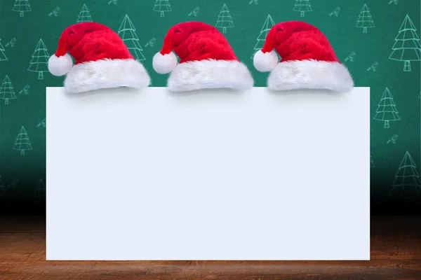 Santa hat on poster — Stock Photo, Image