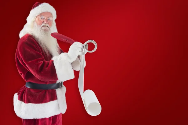 Santa writing his list — Stock Photo, Image