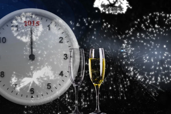 Composite image of 2015 clock — Stock Photo, Image