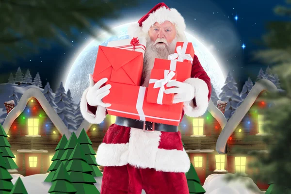 Santa carries few presents — Stock Photo, Image