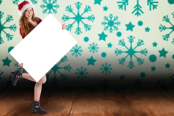 Festive redhead smiling — Stock Photo, Image