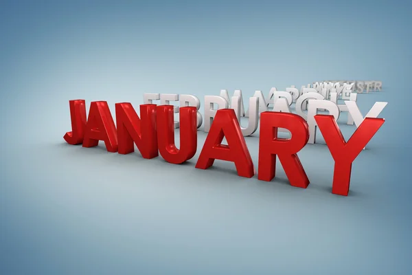 Composite image of list of months — Stock Photo, Image