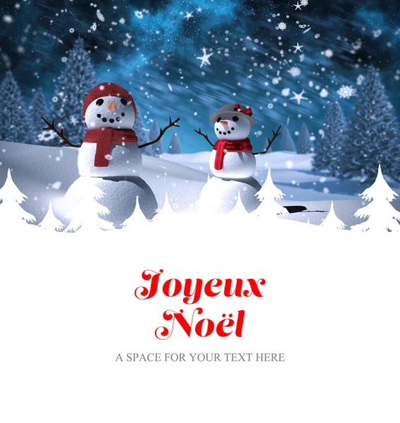 Sammansatt bild av joyeux noel — Stockfoto