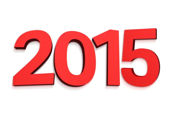2015 in red letters — Stock Photo, Image