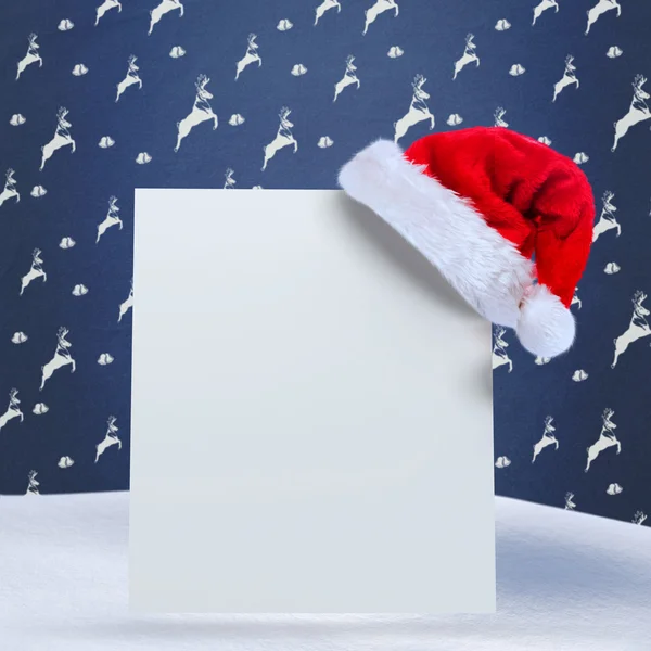 Santa topi di poster — Stok Foto