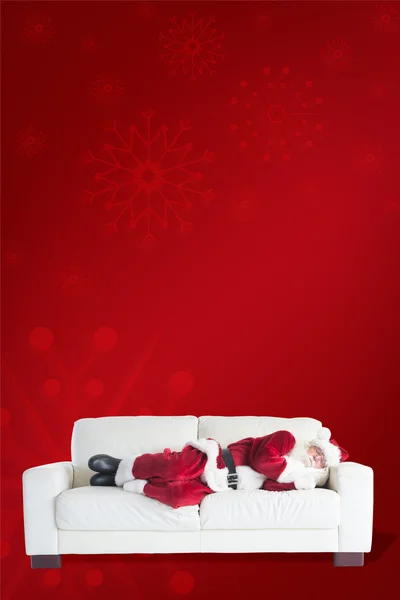 Pai Natal dorme — Fotografia de Stock