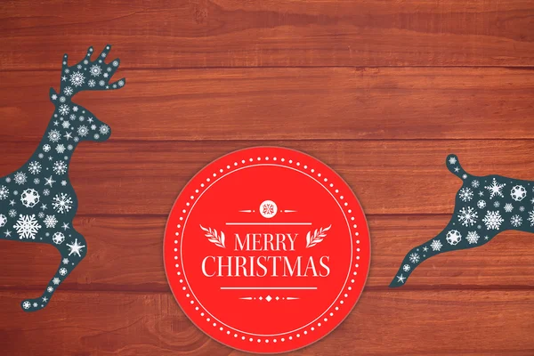 Banner och logo säger god jul — Stockfoto