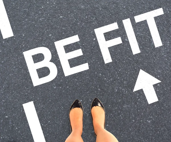 Composite image of businesswomans feet — Stock Photo, Image