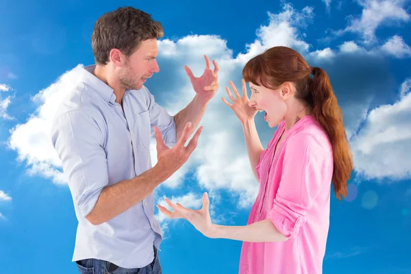 Couple arguing with each other — Stock Photo, Image