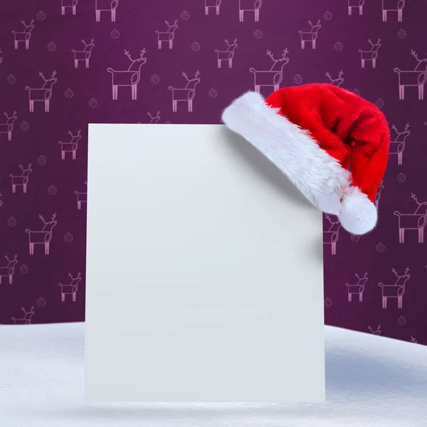 Cappello Babbo Natale su poster — Foto Stock