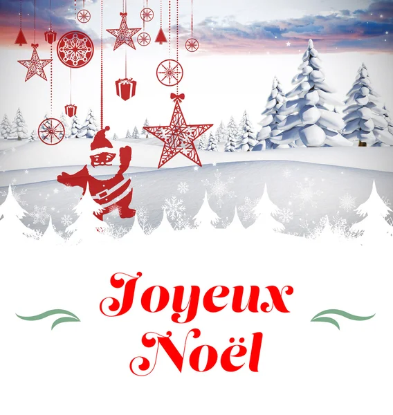 Composite image of Christmas greeting card — Stock Photo, Image