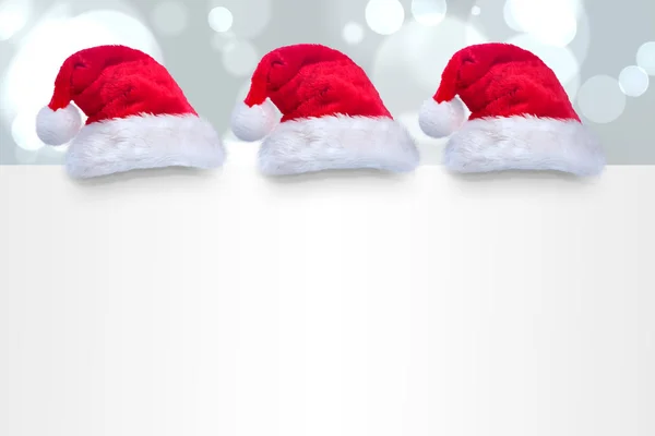 Cappelli Babbo Natale su poster — Foto Stock