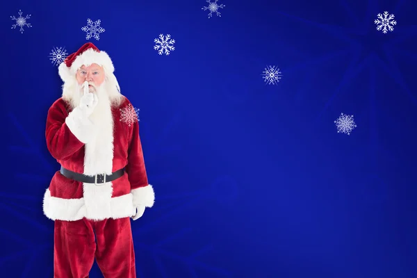 Santa vragen voor een rustige — Stockfoto