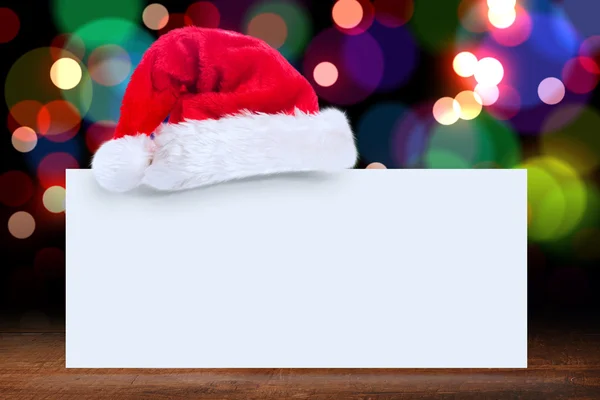 Santa hat on poster — Stock Photo, Image