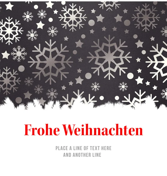 Composite image of christmas greeting in german — Stock Photo, Image