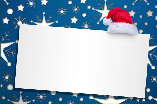 Cappello Babbo Natale su poster — Foto Stock