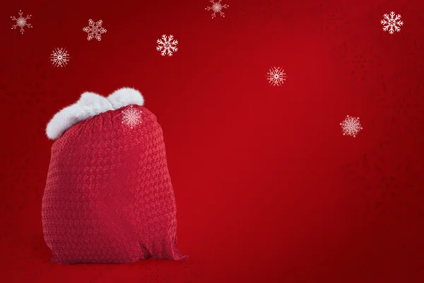 Santas red bag — Stock Photo, Image