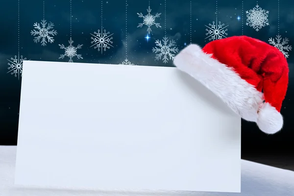 海报上圣诞老人的帽子 — 图库照片