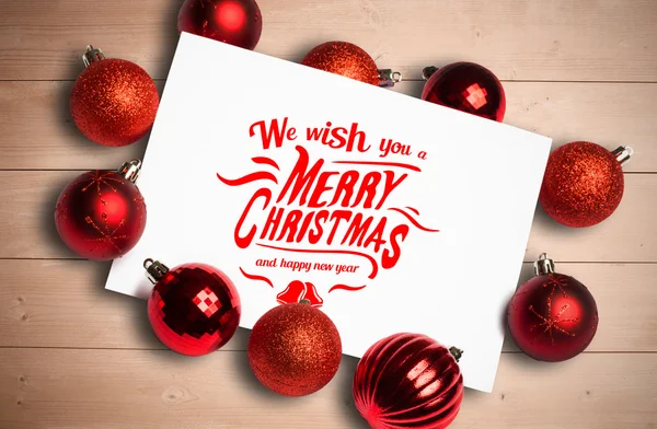 Samengestelde afbeelding van vrolijke kerstboodschap — Stockfoto