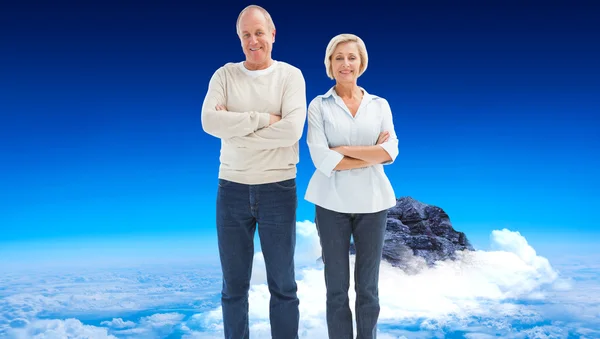 Happy mature couple smiling — Stock Photo, Image