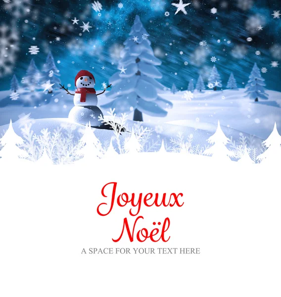 Composite image of joyeux noel — Stock Photo, Image