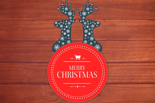 Banner and logo saying merry christmas — Stock Photo, Image