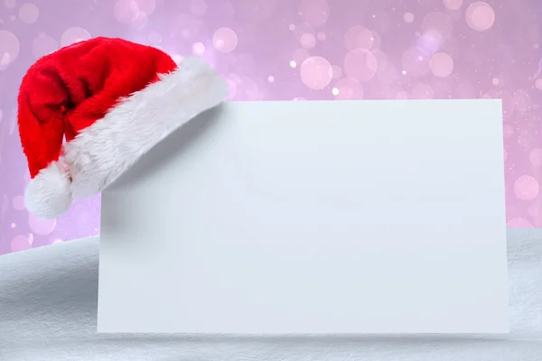 Cappello Babbo Natale su poster — Foto Stock