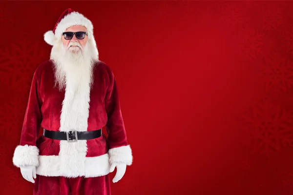 Santa Claus nosí černé brýle — Stock fotografie