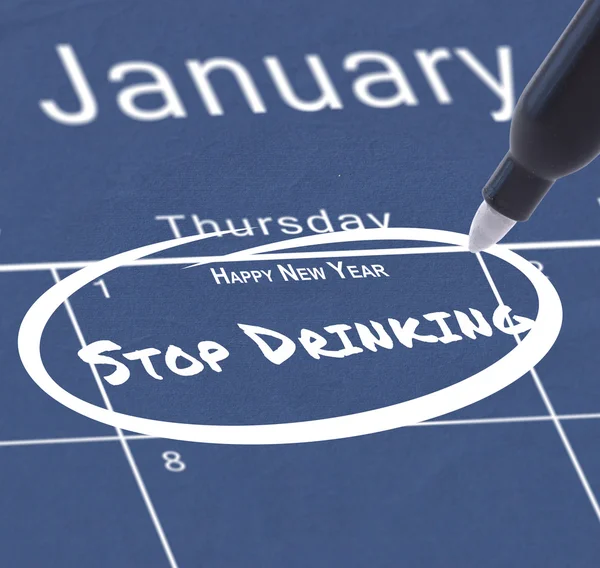 Novoroční usnesení o kalendáři — Stock fotografie