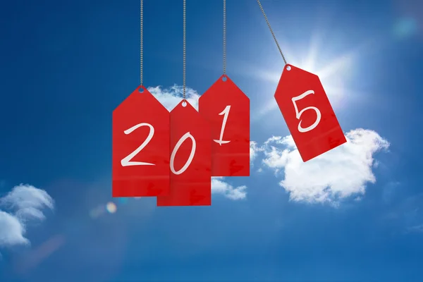 Composite image of 2015 red tags — Stock Photo, Image