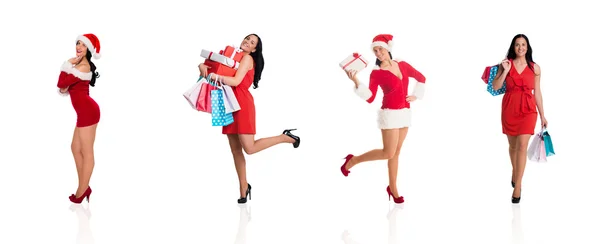 Femme debout avec des sacs à provisions — Photo