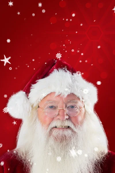 Santa smiles in camera — Stock Photo, Image